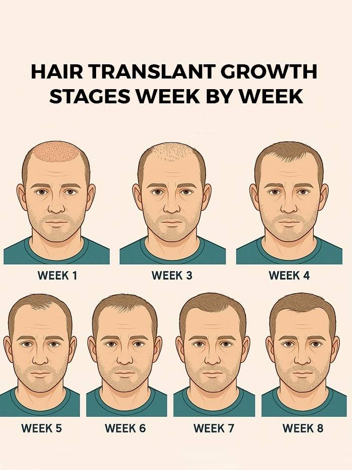 Evolución de un injerto capilar semana a semana en Alfa Clinics Zaragoza