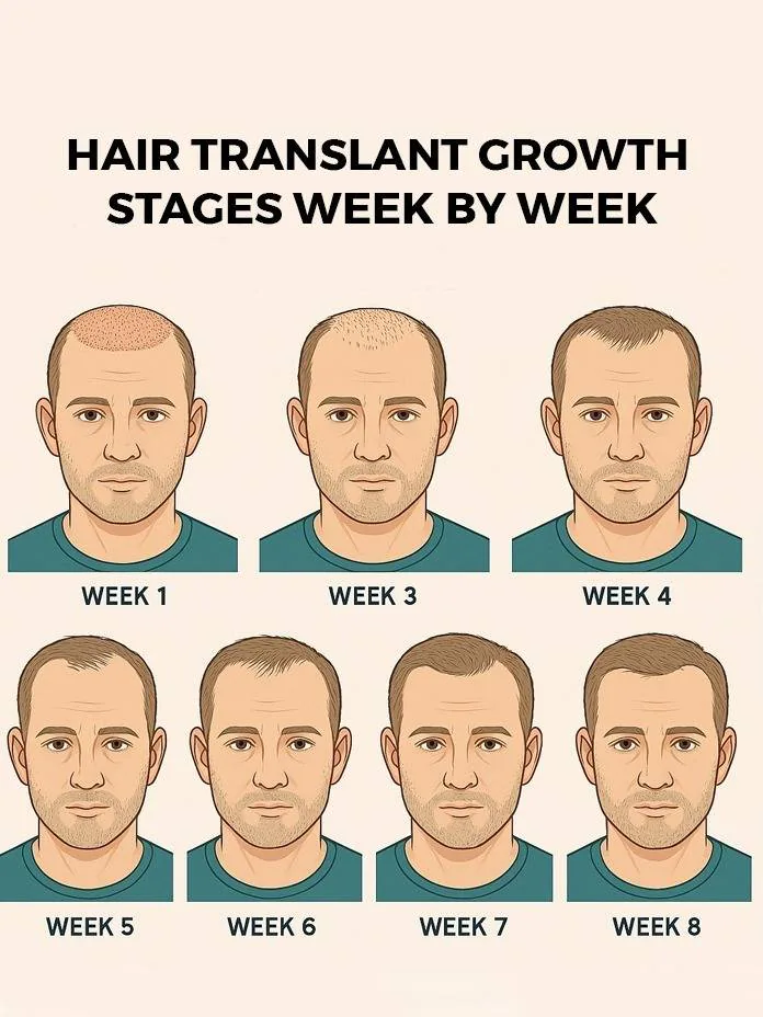 Evolución de un injerto capilar semana a semana en Alfa Clinics Zaragoza